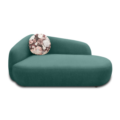 Recamiere 700013, Liege, oval, Füße mit Filzgleitern, Sofa, 183 x 105 x 75 (BxTxH), petrol   Aosom