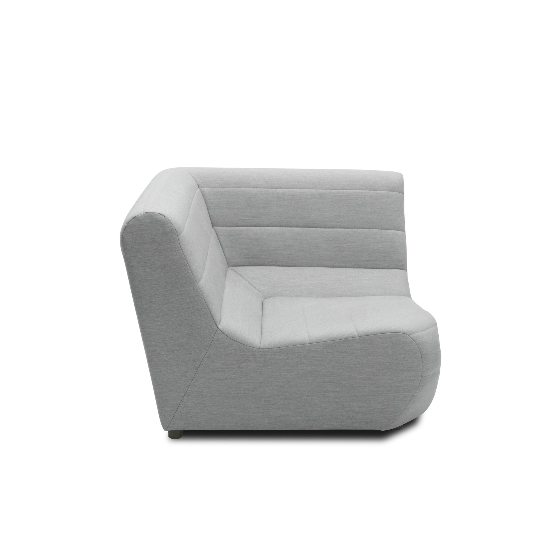 Outdoor Sofa 300 002 Polsterecke, Gartenmöbel, Eckmöbel, Sofa, silber, 106 x 106 x 80 cm   Aosom