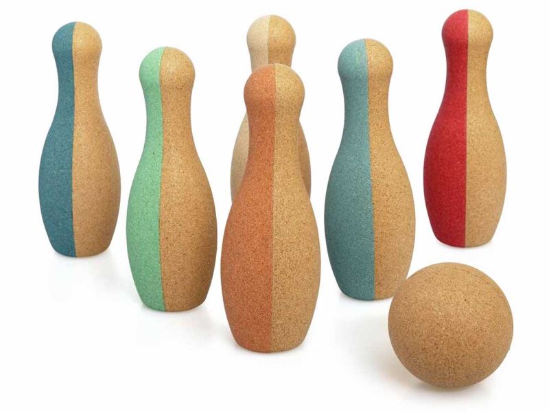 Hape Little Skittles, Kork-Bowling-Set, 7-tlg.