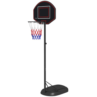 SPORTNOW Basketballkorb höhenverstellbar 221-282cm bruchsichere Rückwand mit Rädern für Erwachsene, stabile Stahlkonstruktion in Schwarz   Aosom.de